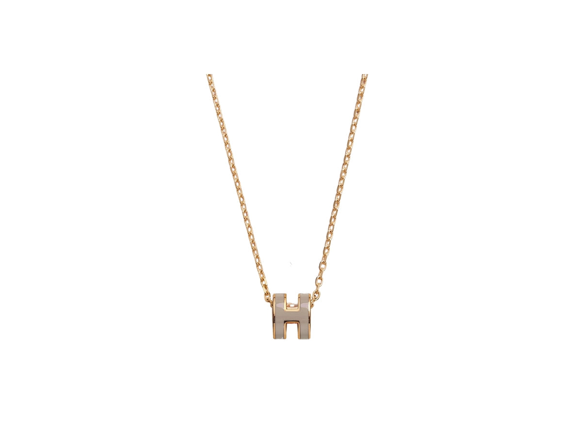 18K Mini Pop Hermes Grey Necklace