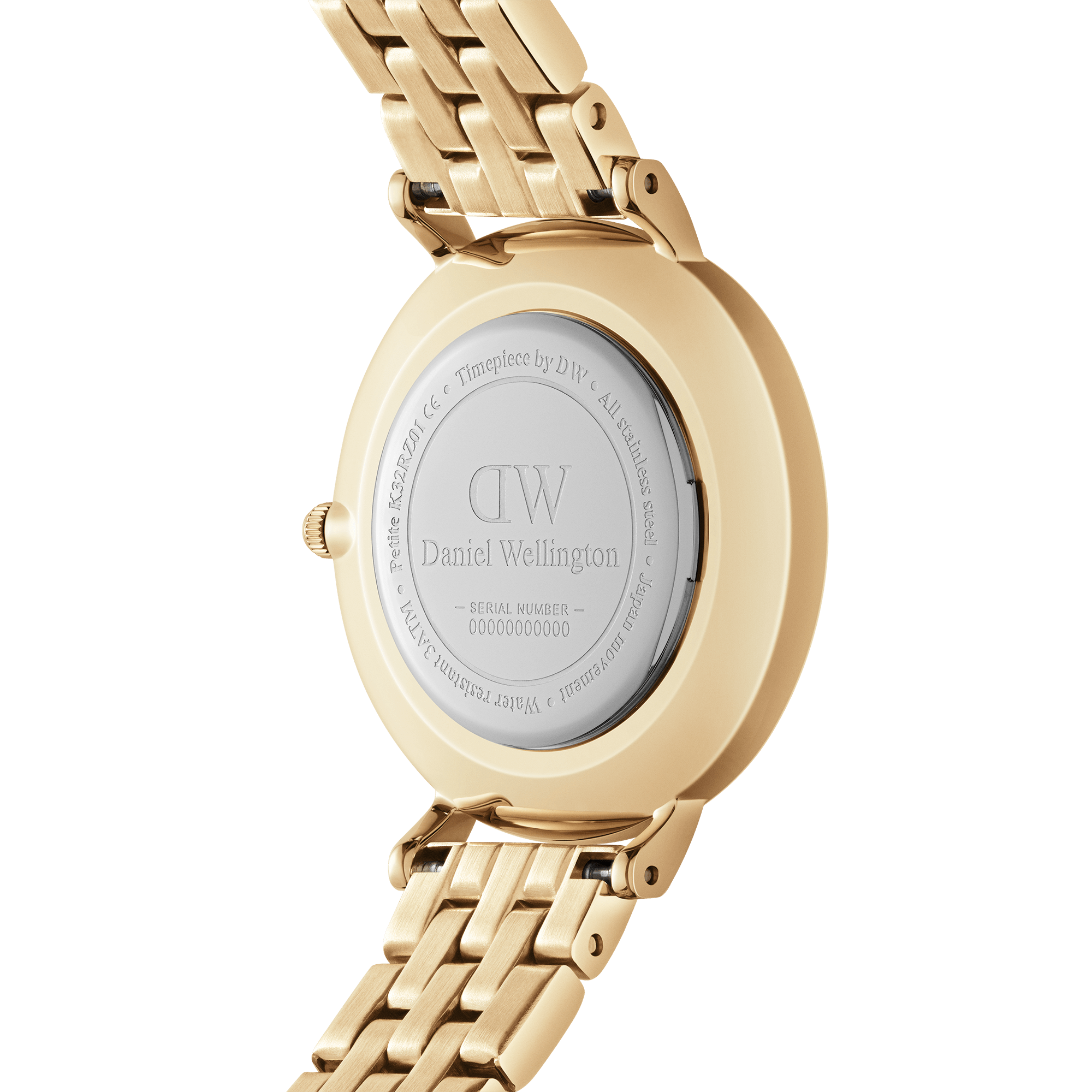 DW Petite Roman Numerals 5-Link Gold Watch